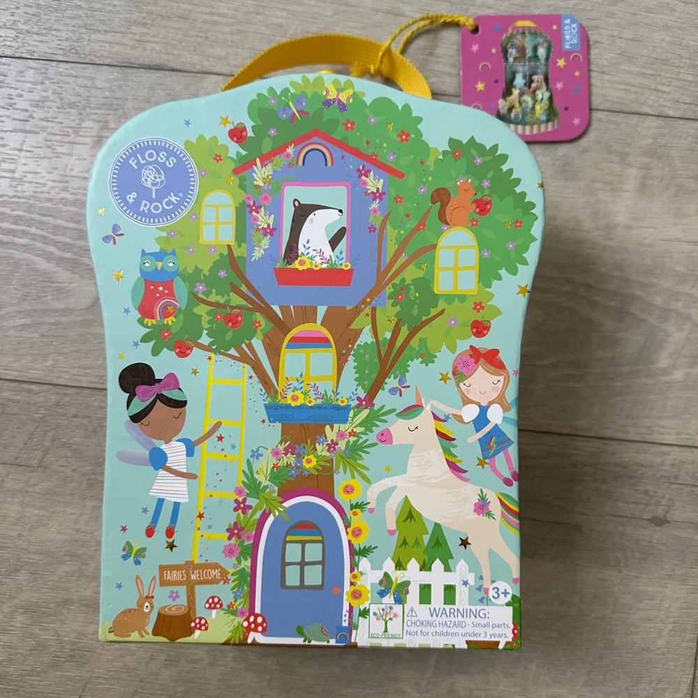 Floss & Rock Rainbow Fairy Play Box with Wooden Pieces